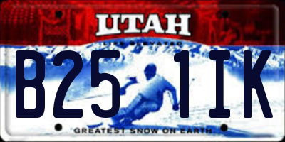UT license plate B251IK