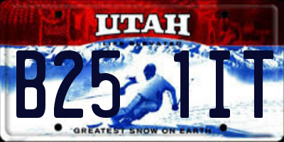UT license plate B251IT
