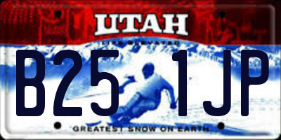 UT license plate B251JP