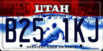 UT license plate B251KJ