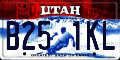 UT license plate B251KL
