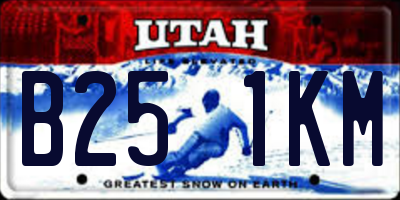 UT license plate B251KM