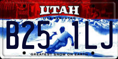 UT license plate B251LJ
