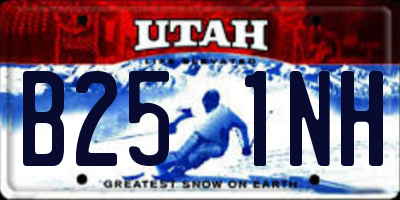 UT license plate B251NH