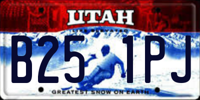 UT license plate B251PJ