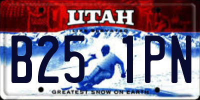 UT license plate B251PN