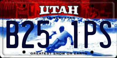 UT license plate B251PS