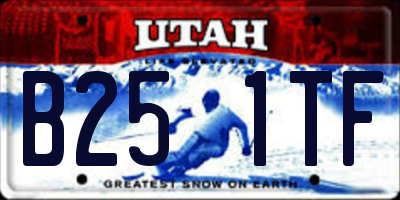 UT license plate B251TF