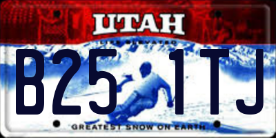 UT license plate B251TJ