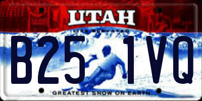 UT license plate B251VQ