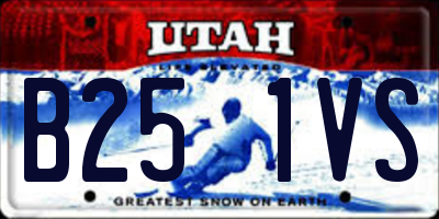UT license plate B251VS