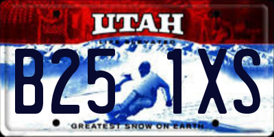 UT license plate B251XS