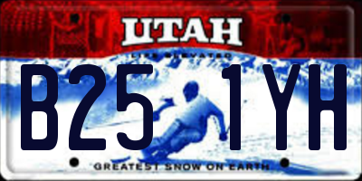 UT license plate B251YH