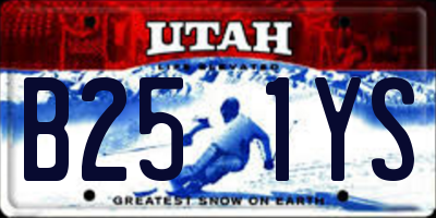 UT license plate B251YS