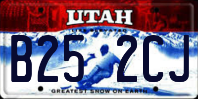 UT license plate B252CJ