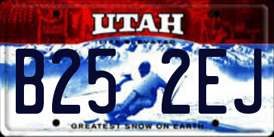 UT license plate B252EJ