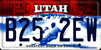 UT license plate B252EW