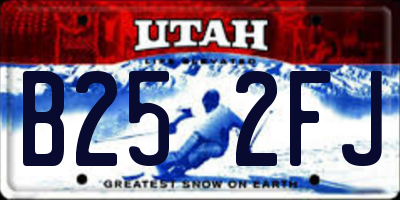 UT license plate B252FJ