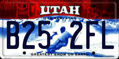 UT license plate B252FL
