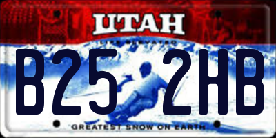 UT license plate B252HB