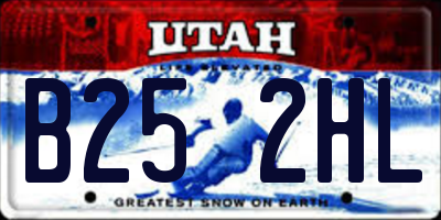 UT license plate B252HL