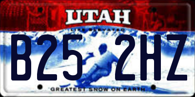 UT license plate B252HZ