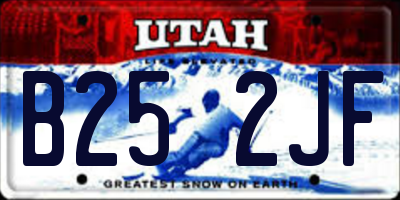 UT license plate B252JF