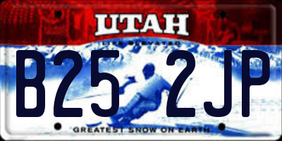 UT license plate B252JP