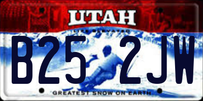 UT license plate B252JW