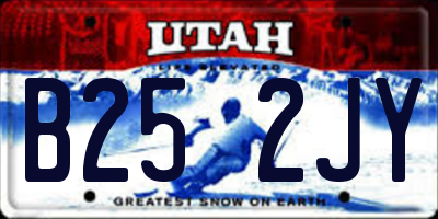 UT license plate B252JY