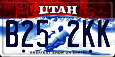 UT license plate B252KK