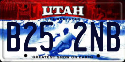 UT license plate B252NB