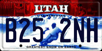 UT license plate B252NH