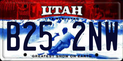 UT license plate B252NW