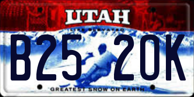 UT license plate B252OK