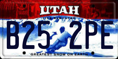 UT license plate B252PE