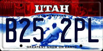 UT license plate B252PL