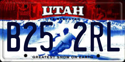 UT license plate B252RL
