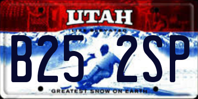 UT license plate B252SP