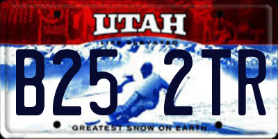 UT license plate B252TR