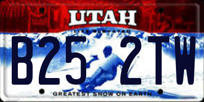 UT license plate B252TW