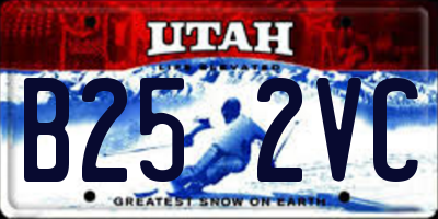 UT license plate B252VC