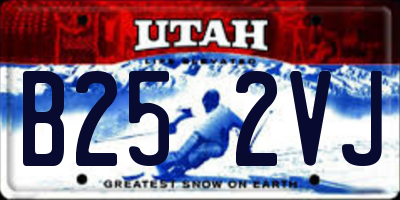 UT license plate B252VJ
