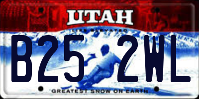 UT license plate B252WL