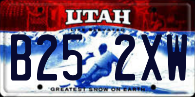 UT license plate B252XW
