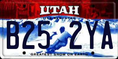 UT license plate B252YA