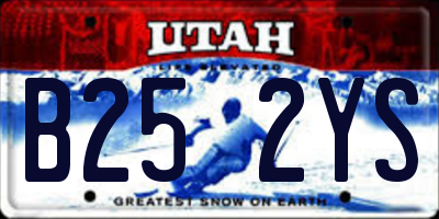 UT license plate B252YS