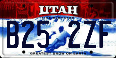 UT license plate B252ZF