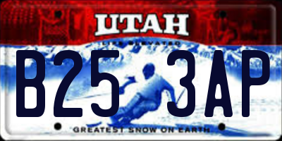 UT license plate B253AP