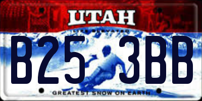 UT license plate B253BB